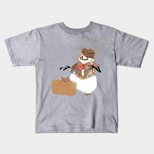 Cowboy Snowman with lasso Kids T-Shirt